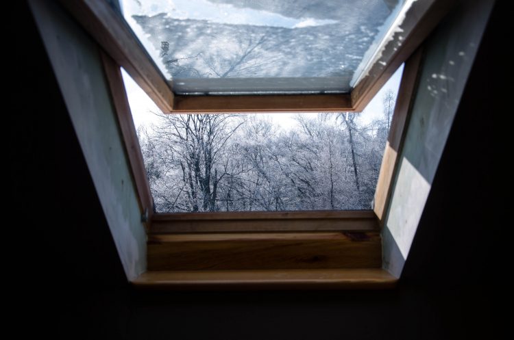 Cost skylight sloping roof