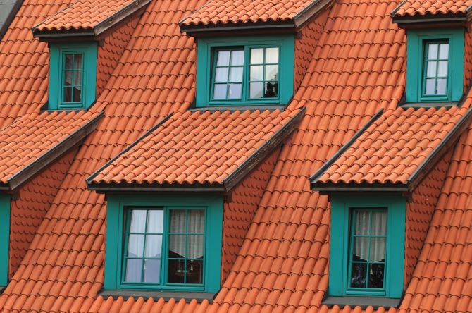 Dormer with sloping roof