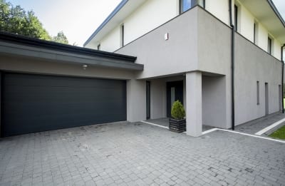 Garage door made of plastic