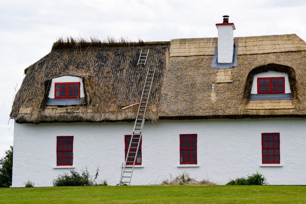 Thatched roof maintenance