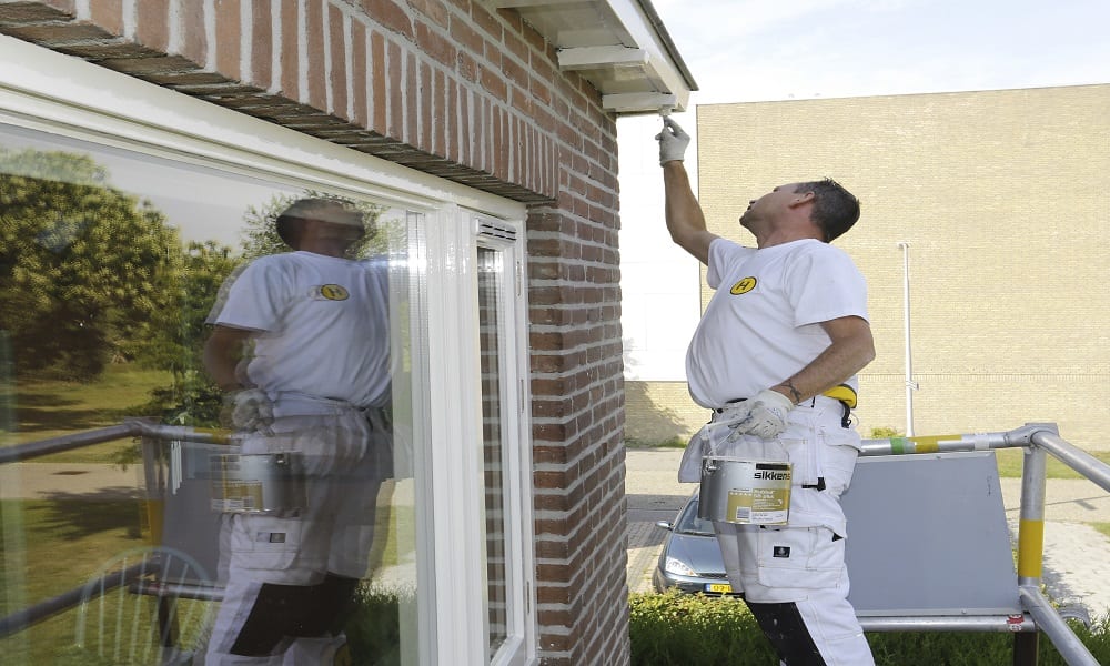 House painter outdoors